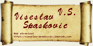 Višeslav Spasković vizit kartica